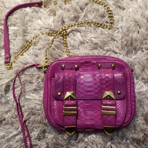 Rebecca Minkoff Handbags - Rebecca Minkoff Purple and Gold Crossbody Bag